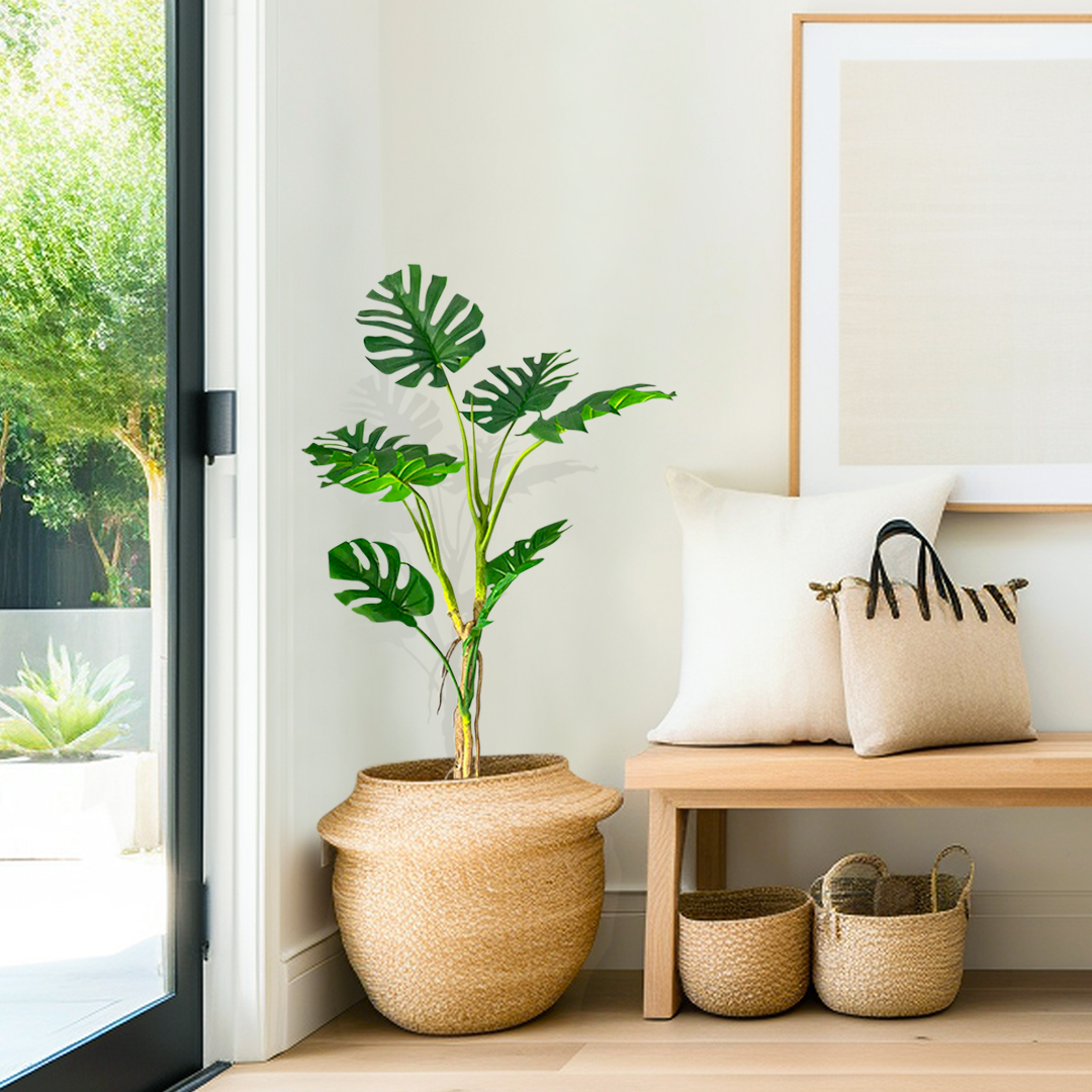 SOGA 4X 160cm Tropical Monstera Palm Artificial Plant Tree, Real Touch Technology, with UV Protection