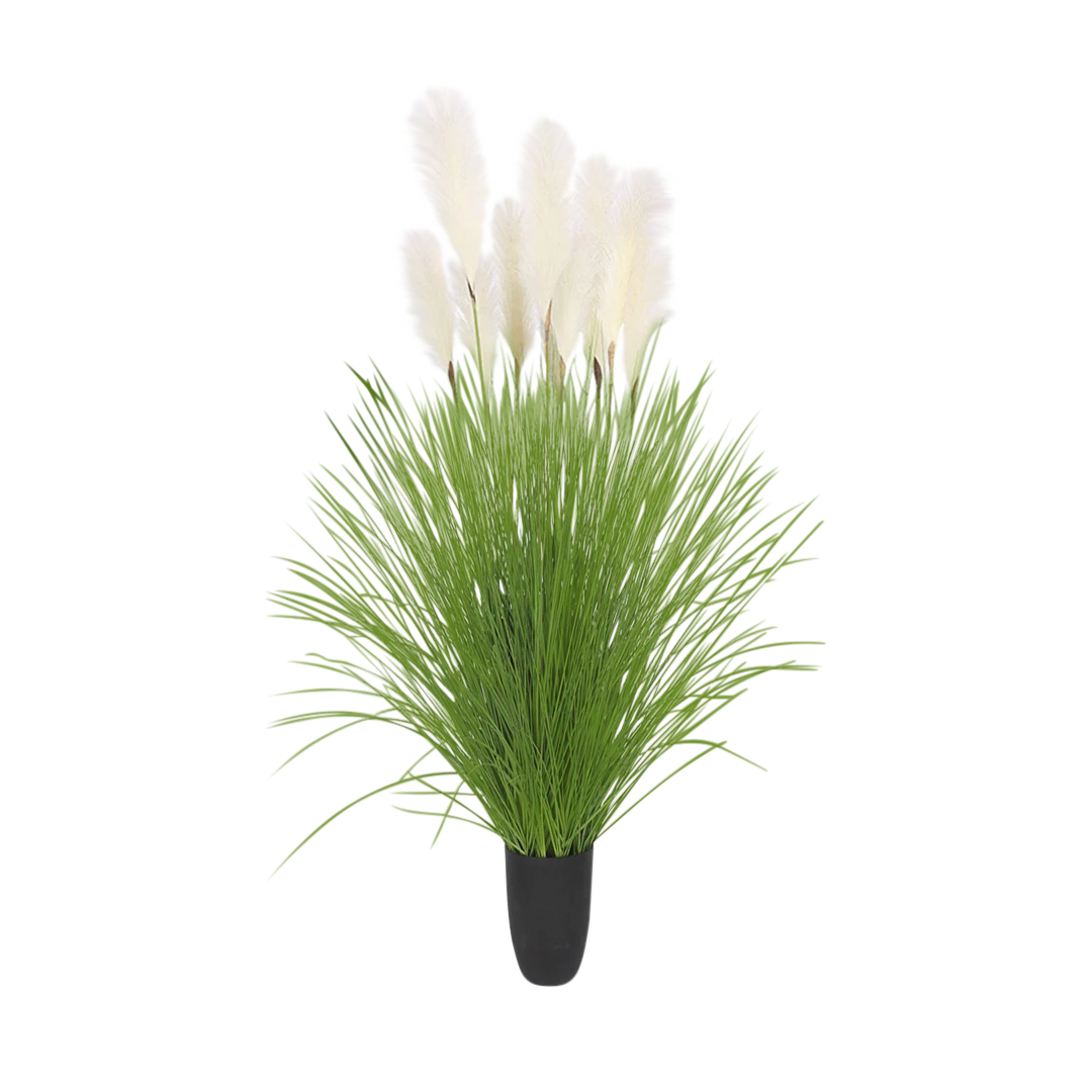 SOGA 137cm Potted Tall Silk Fake Pampas Grass, Artificial Plants Reed Greenery Flowers, Home Decor