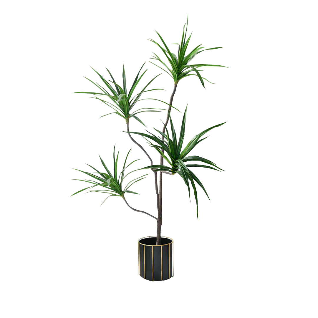 SOGA 180cm Realistic Artificial Dracaena, Rubberised Silk Cloth + Iron Wire, Home Decor