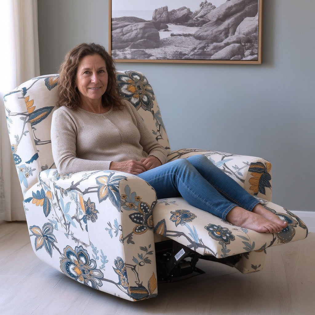 Orange Flower Recliner Covers