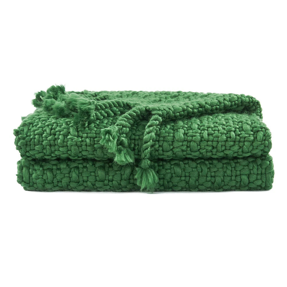 Knitted Weave Pattern Blanket