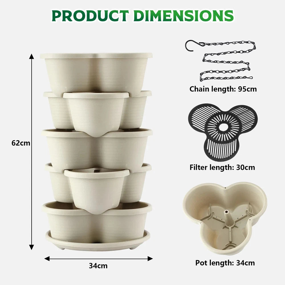 Stackable Planters (5 Tiers)