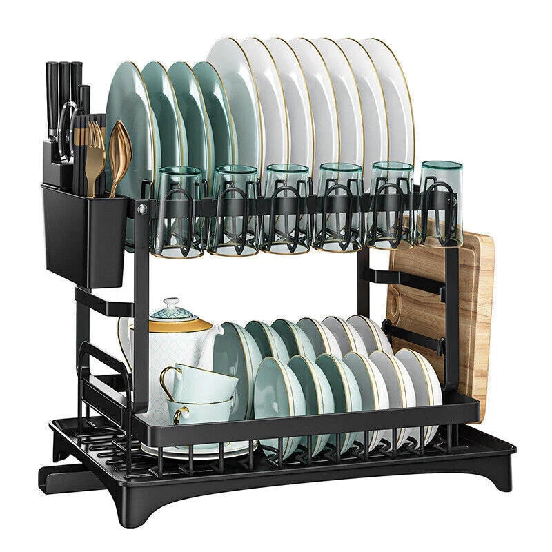 Drying Rack Plate Drainer 2 Tiers