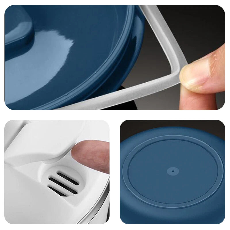 1.2L Instant Noodle Large Cereal Bowl Soup Mug Sealing Lid w/Phone Holder Handle