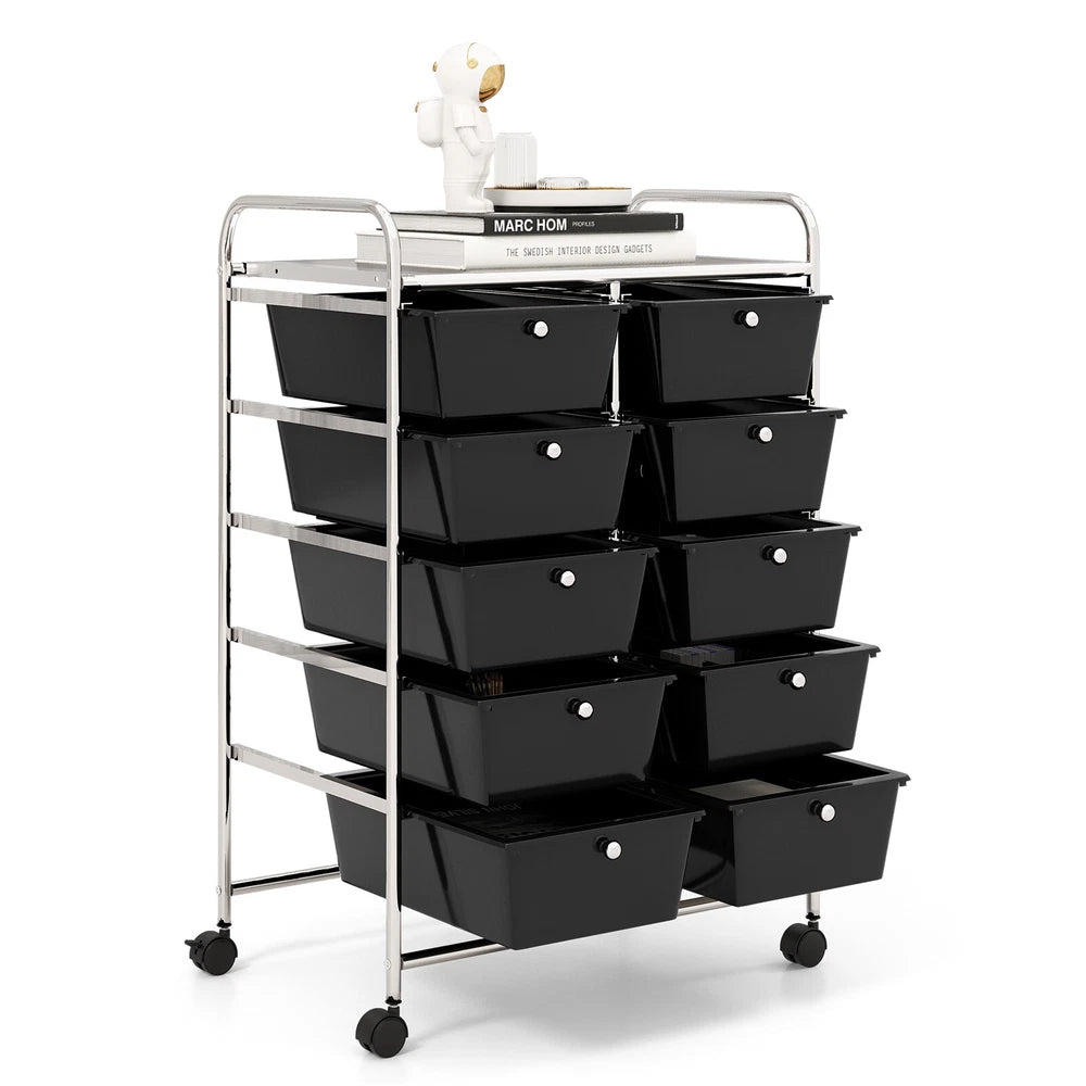 10-Drawer Utility Trolley Organiser