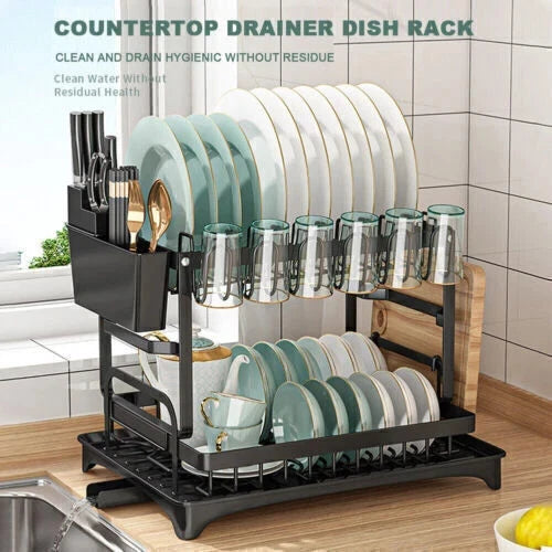 Drying Rack Plate Drainer 2 Tiers