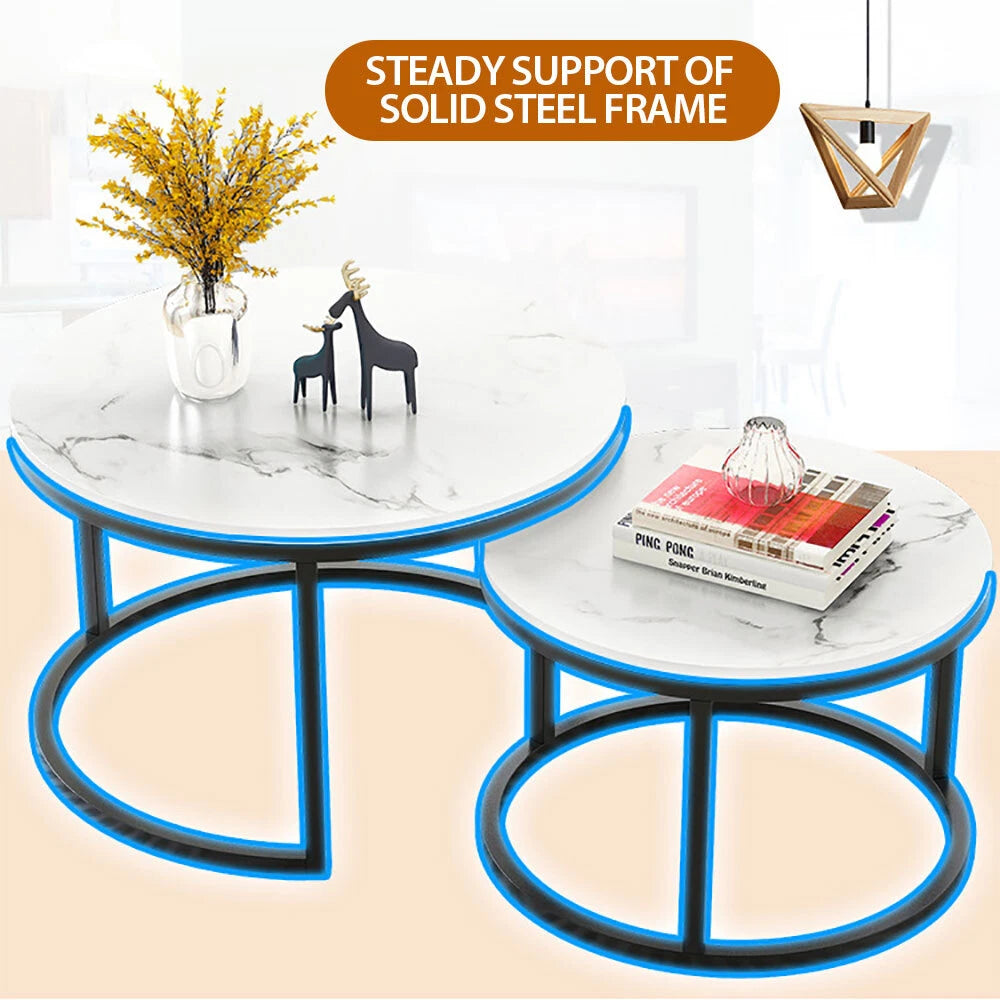 Marble Round Table Set