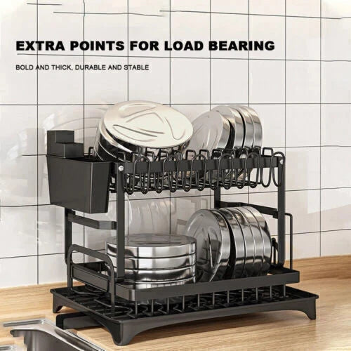Drying Rack Plate Drainer 2 Tiers