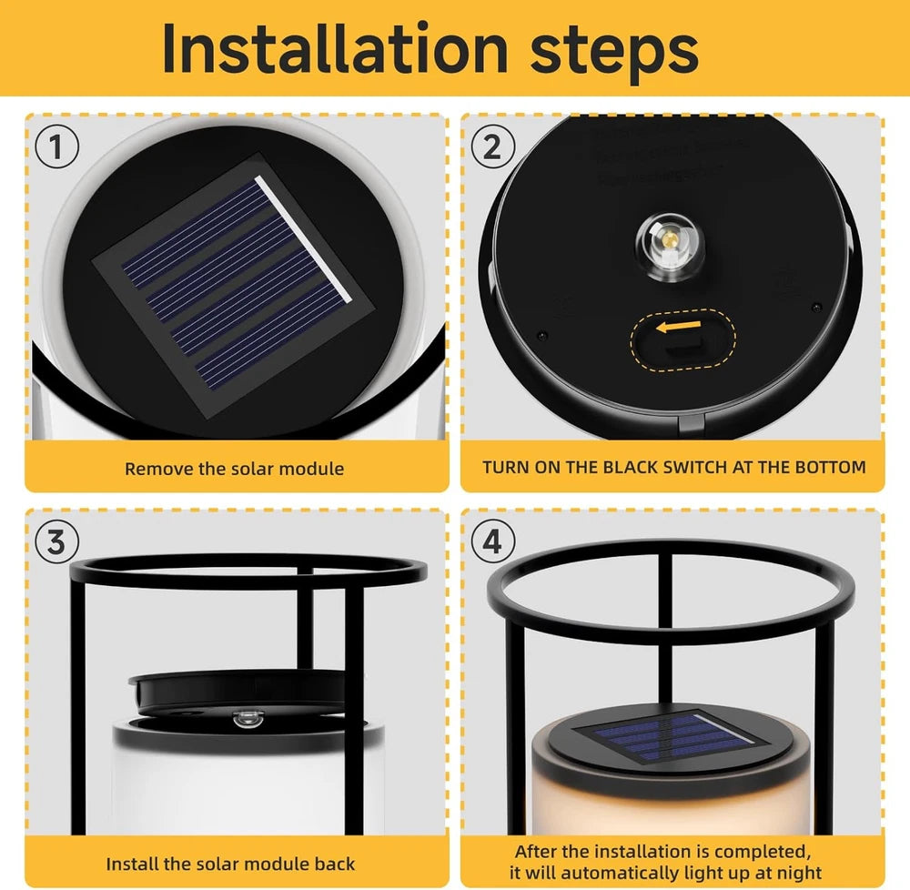 Cylinder Solar Light Lamp