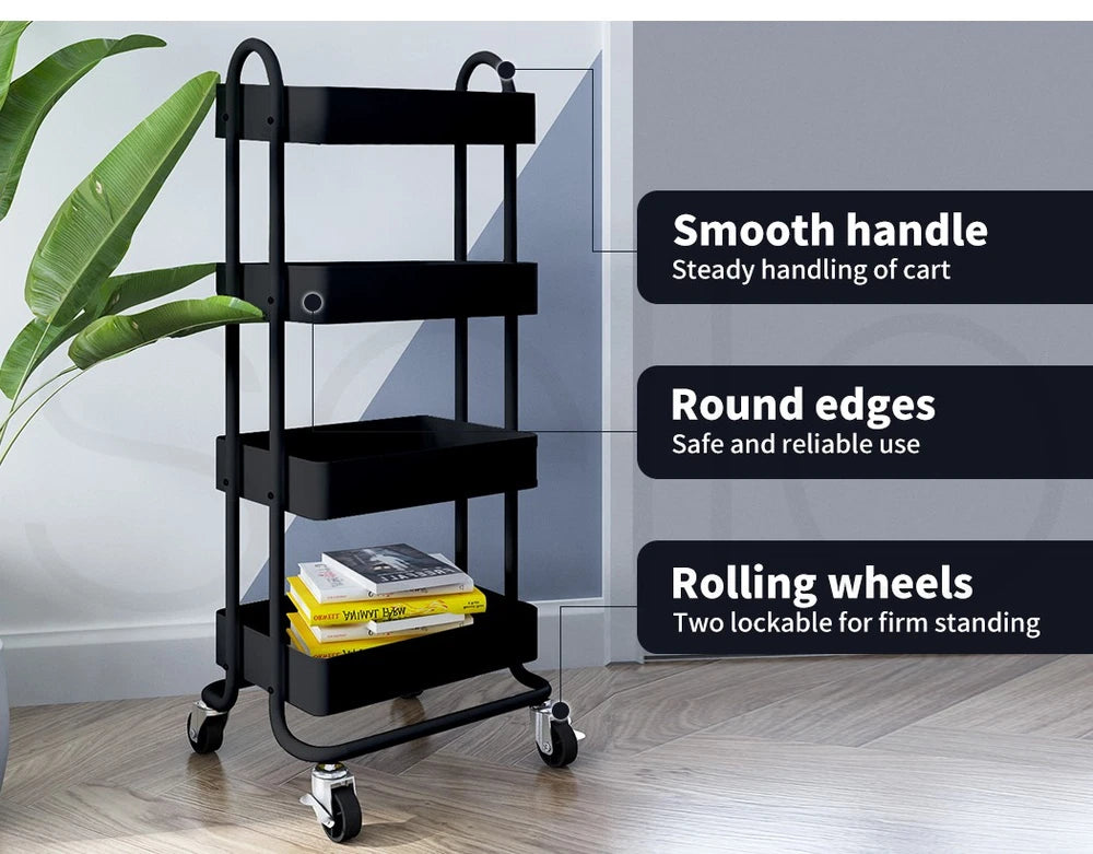 Utility Trolley Cart 4 Tiers