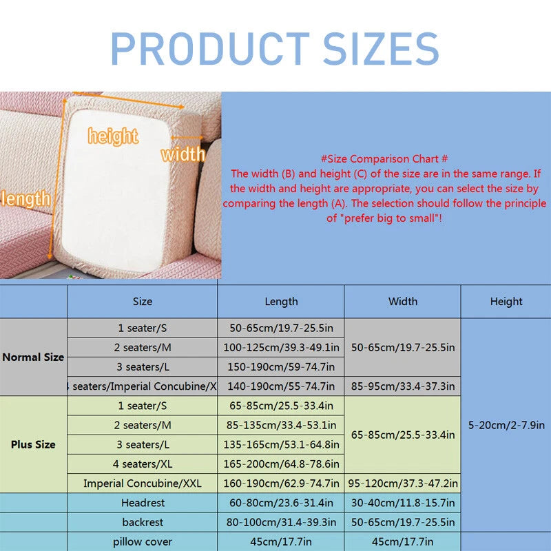 Fleece Jacquard Sofa Seat Covers