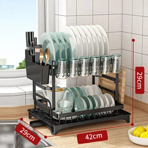 Drying Rack Plate Drainer 2 Tiers