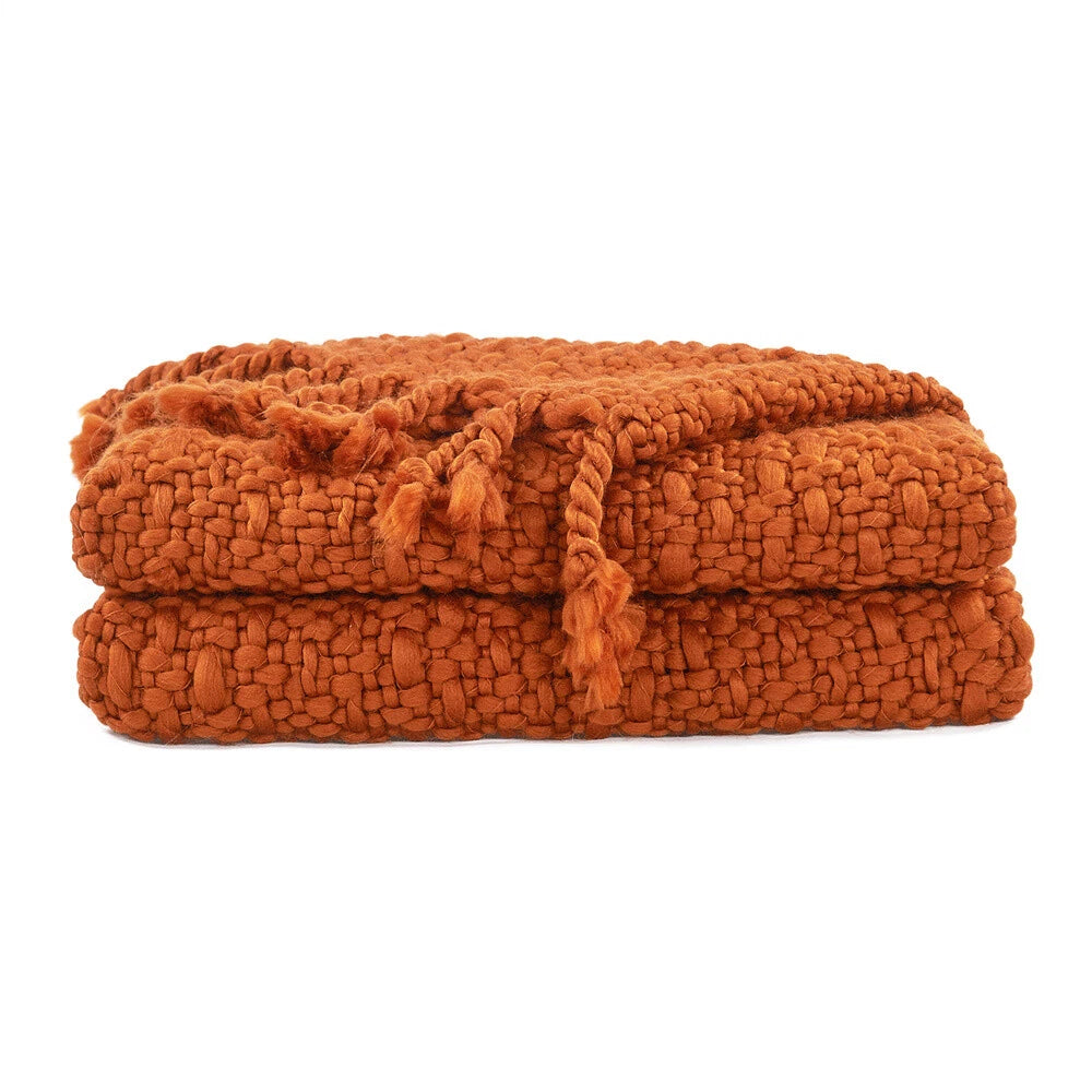Knitted Weave Pattern Blanket