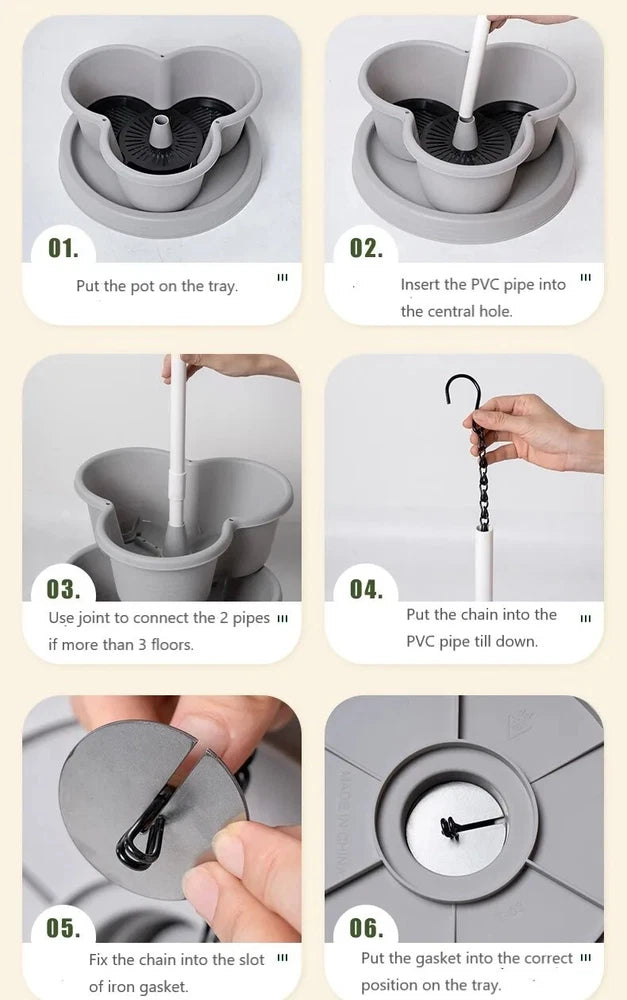 Stackable Planters (5 Tiers)