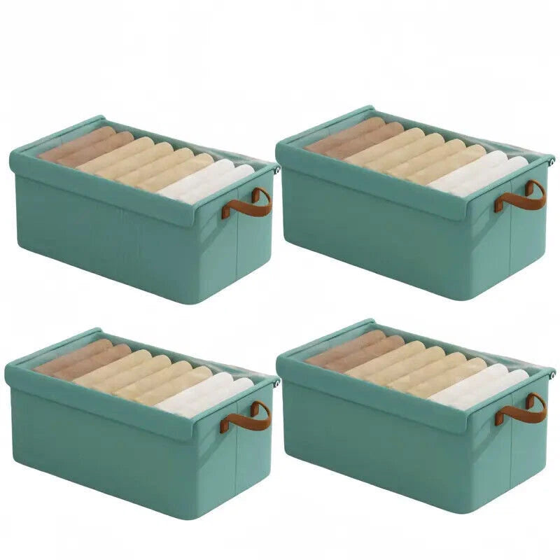 4-Pack Foldable Clothes Storage