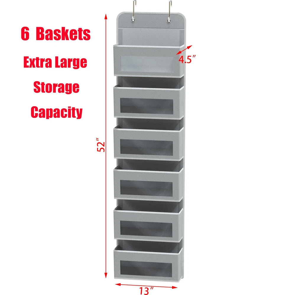 6 Clear Pocket Organiser