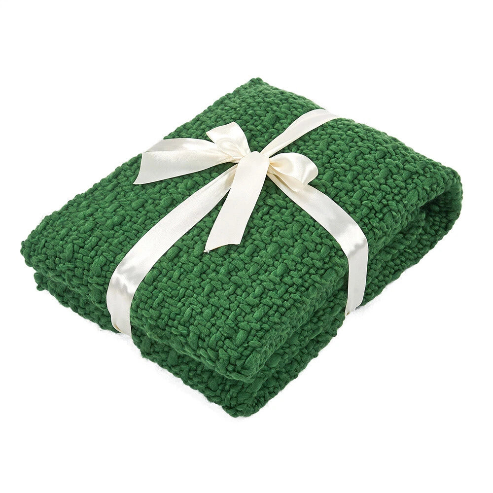 Knitted Weave Pattern Blanket