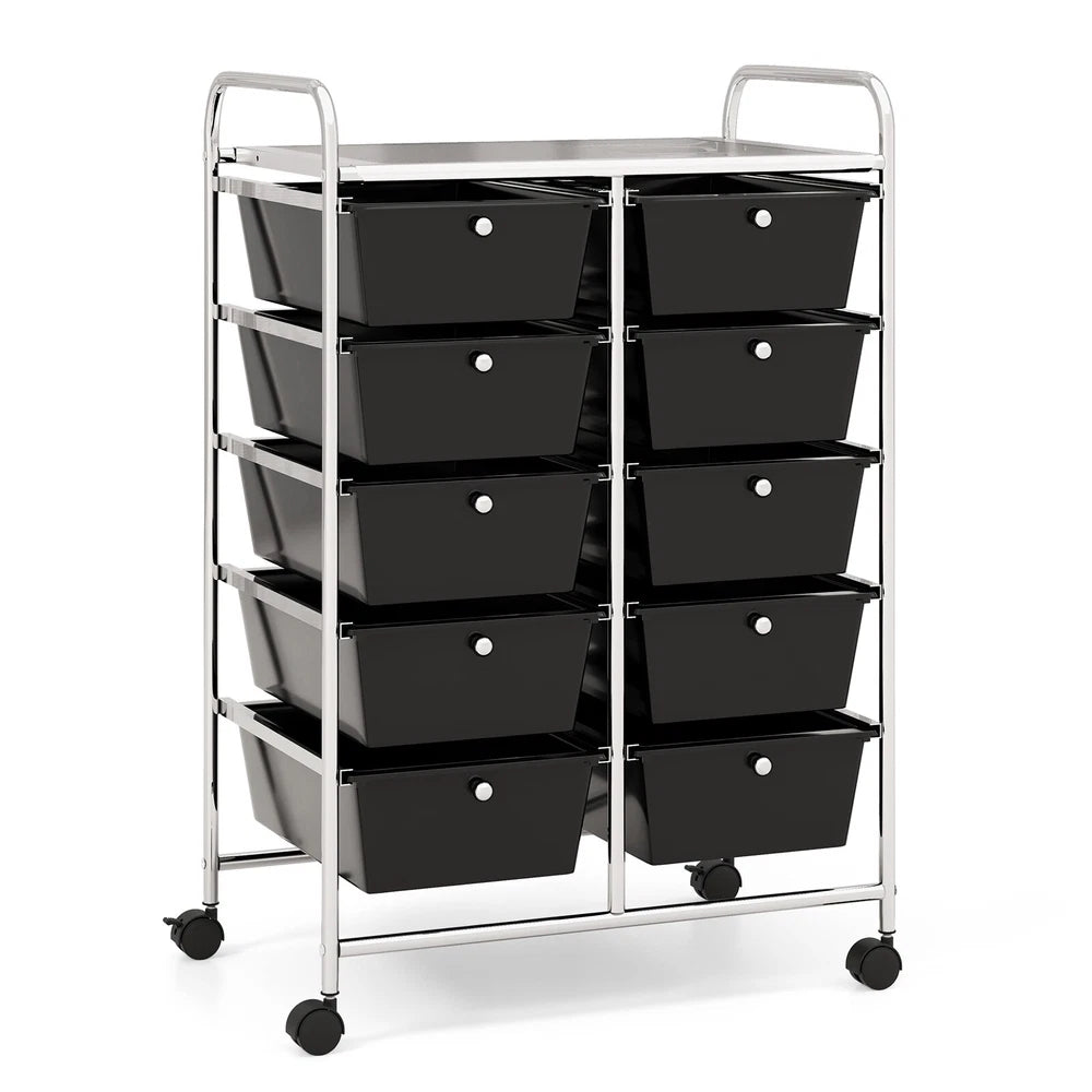 10-Drawer Utility Trolley Organiser