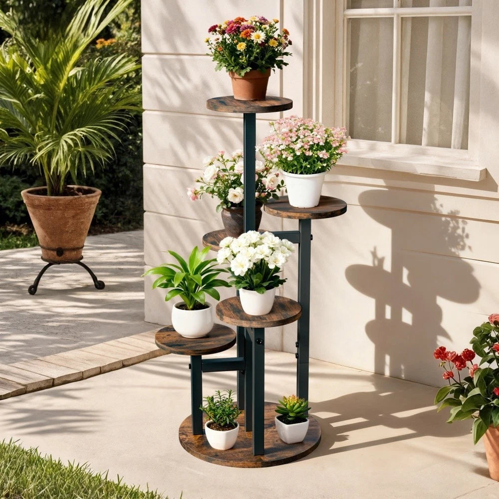 5-Tier Wooden Plant Stand