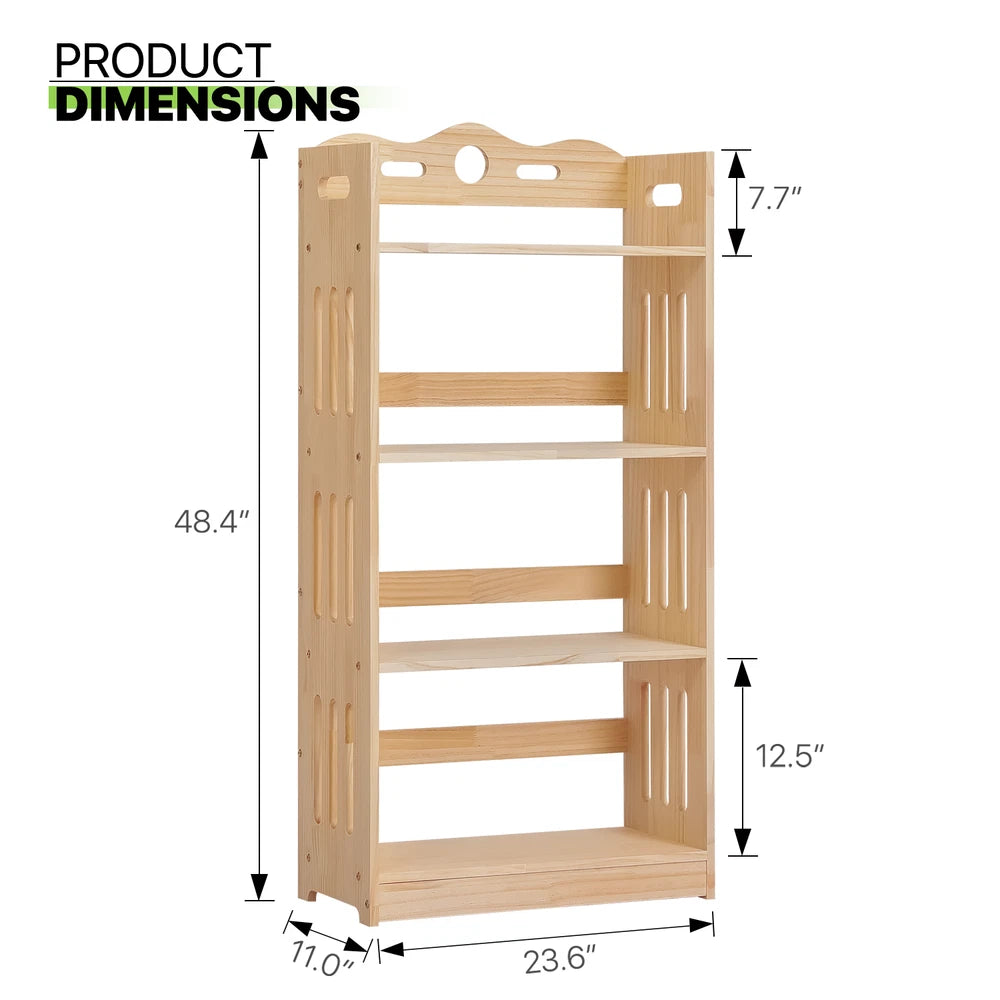 Wooden Book Shelf Organiser