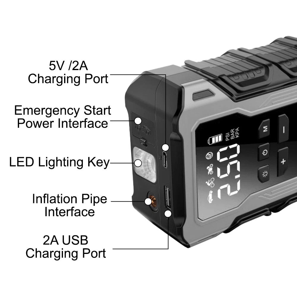 4-In-1 Jump-Starter & Tyre Inflator