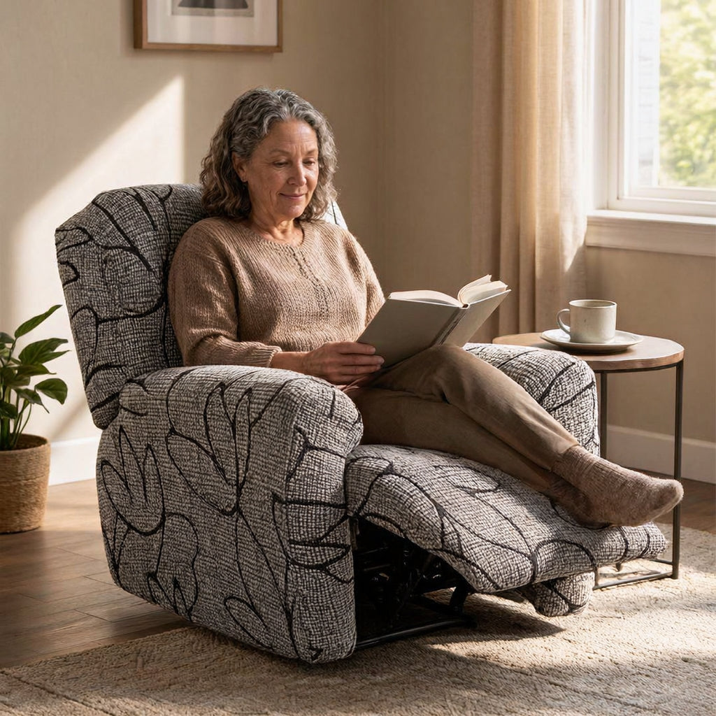 Streaky Grey Recliner Covers