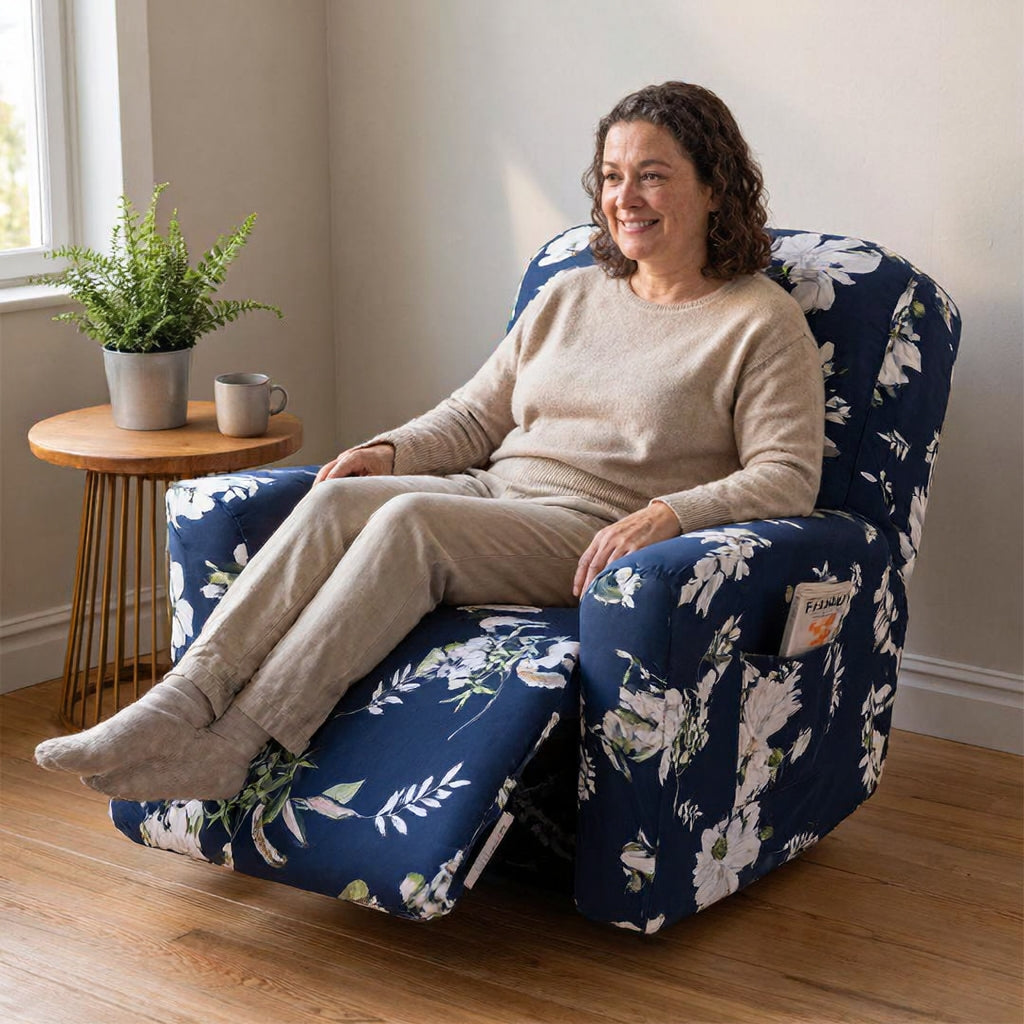 Blue Garden Recliner Covers