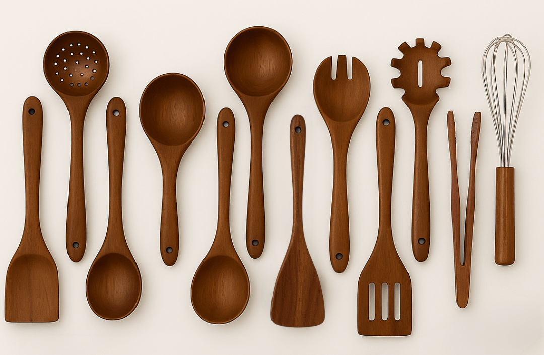 Teak Wooden Utensil Set