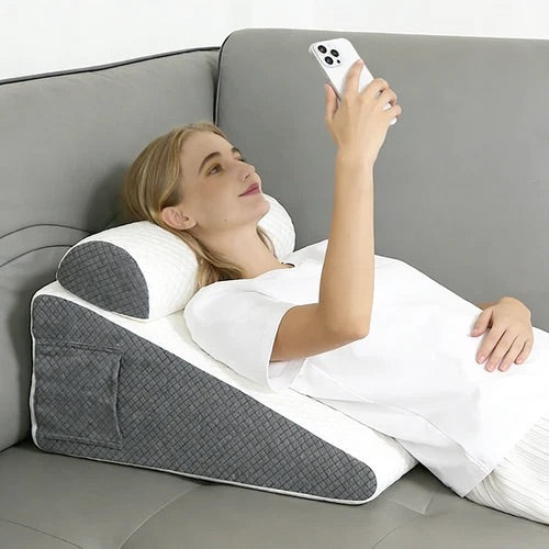 Bed Wedge Pillow - Wake Up Pain Free & Sleep Better