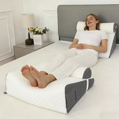 Bed Wedge Pillow - Wake Up Pain Free & Sleep Better