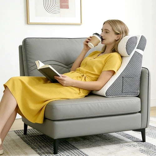 Bed Wedge Pillow - Wake Up Pain Free & Sleep Better