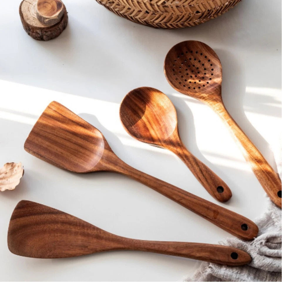 Teak Wooden Utensil Set